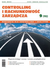 Controlling i Rachunkowość Zarządcza 9/2015